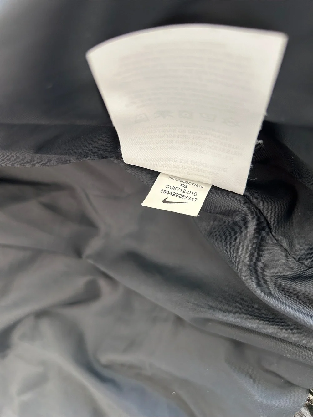 Nike Kids Glossy Black Puffer Coat
